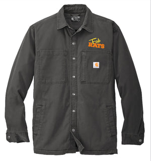 Gray Flannel Lined Carhartt Button Up Jacket
