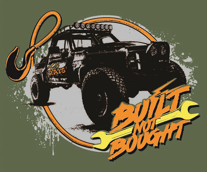 Built Not Bought Fab Rats T-Shirt - Light Green