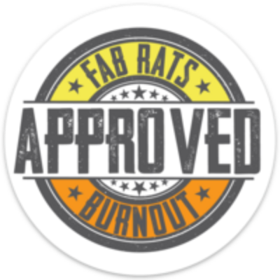 Approved Burnout Fab Rat Sticker