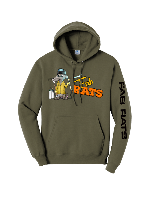 Hoodie Fab Rats Original Welder - Olive Green