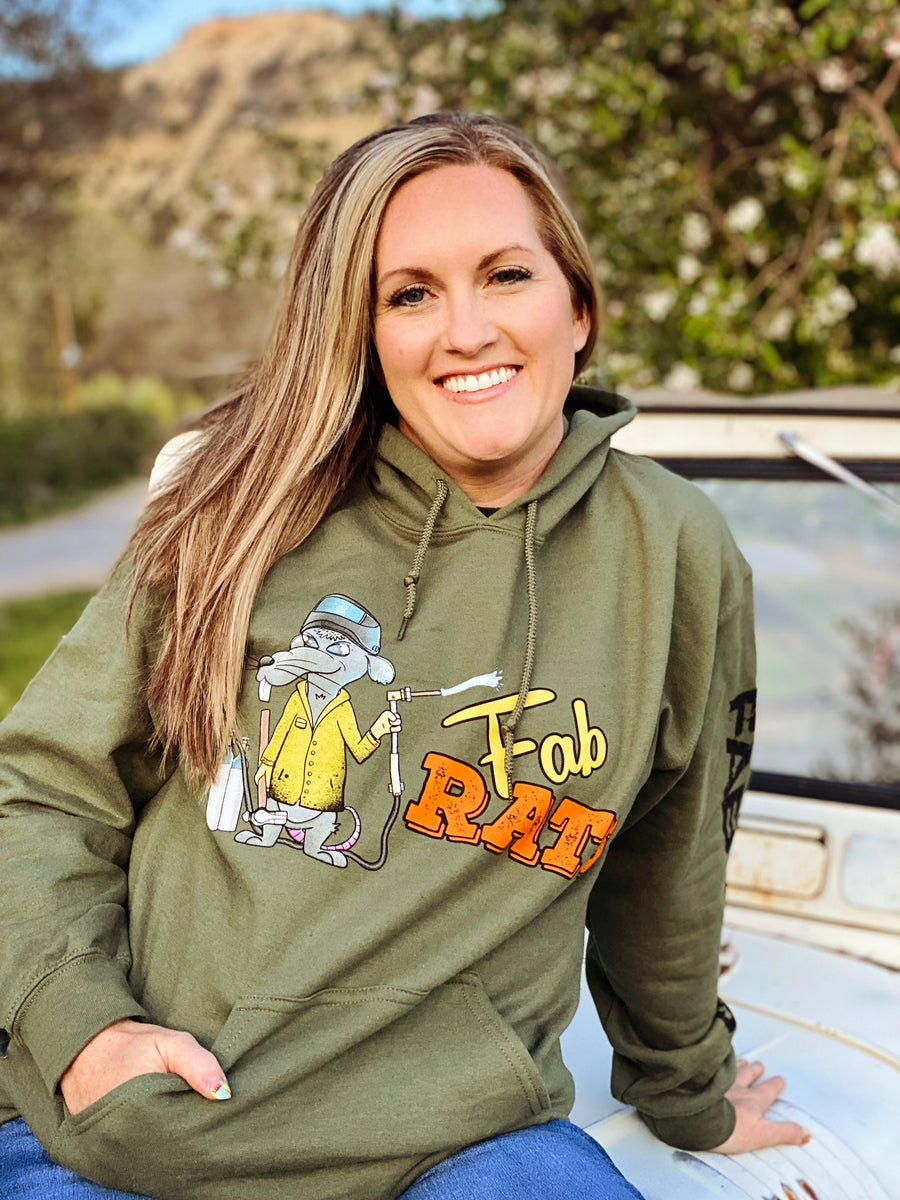 Fab Rats Original Welder Hoodie Olive Green The Fab Rats